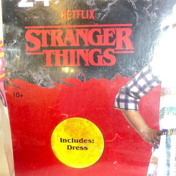 Netflix Stranger Things Eleven Costume Dress Girl Large 10-12 Dress Up Halloween - Picture 3 of 10
